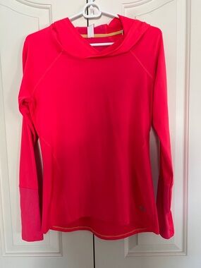 Marika Hot Pink Hooded Long-Sleeve Performance Top